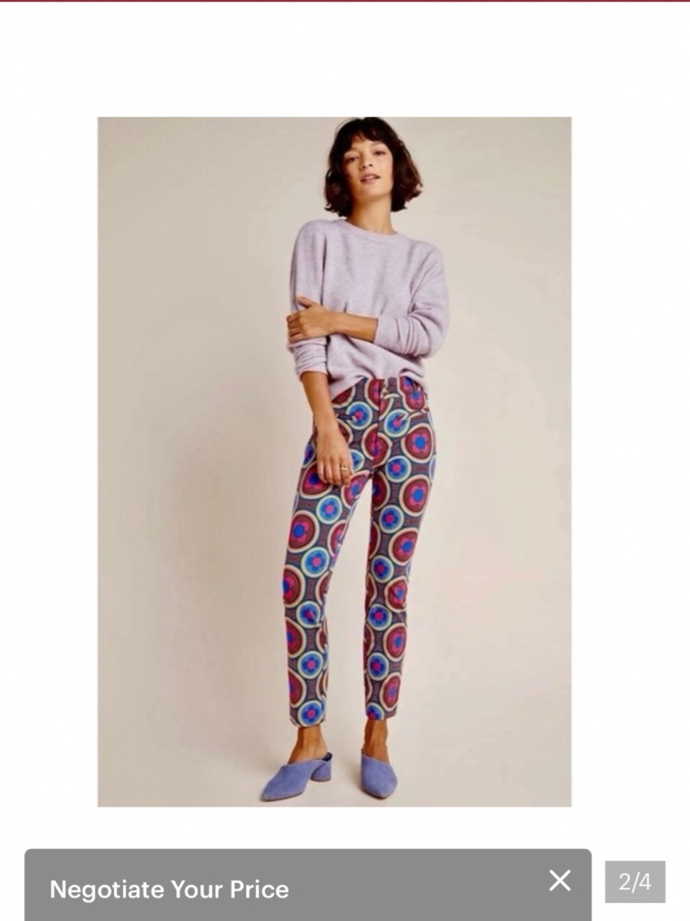 Cute straight leg Anthropologie pants